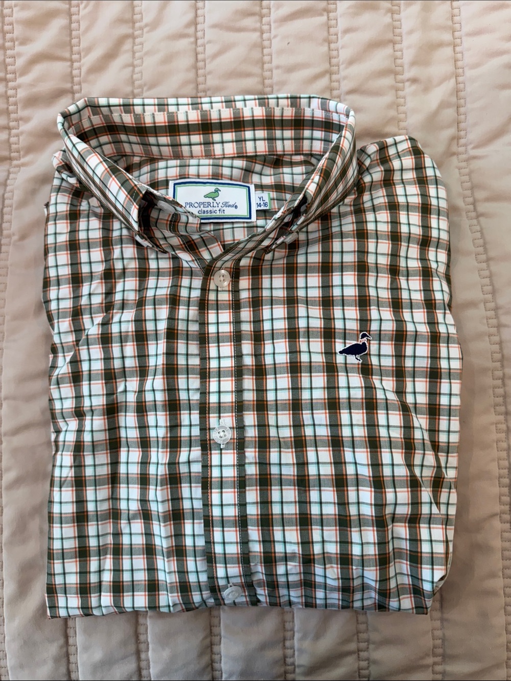 Properly Tied Youth Green Plaid Button-Down Shirt